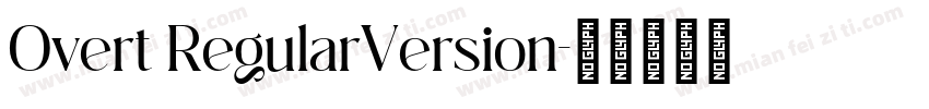 Overt RegularVersion字体转换